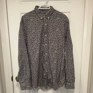 Club Monaco Japanese Fabric Floral Button-Down- XL